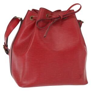 LOUIS VUITTON Epi Petit Noe Shoulder Bag Red M44107 LV Auth 161368